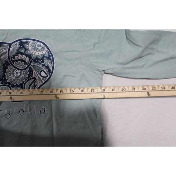 Ivory Ella Men Teal Long Sleeve Shirt Crew Neck Size Small - Picture 7 of 9